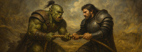 orc vs human tug of war