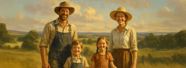 White Christian American Homesteaders