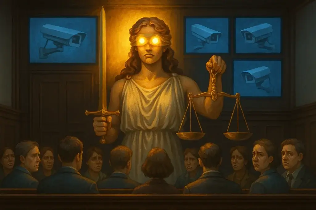 Lady Justice is watching